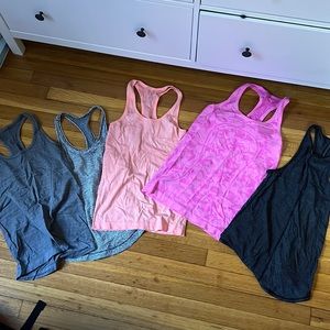 Bundle of Lulu lemon tank tops size 4!!